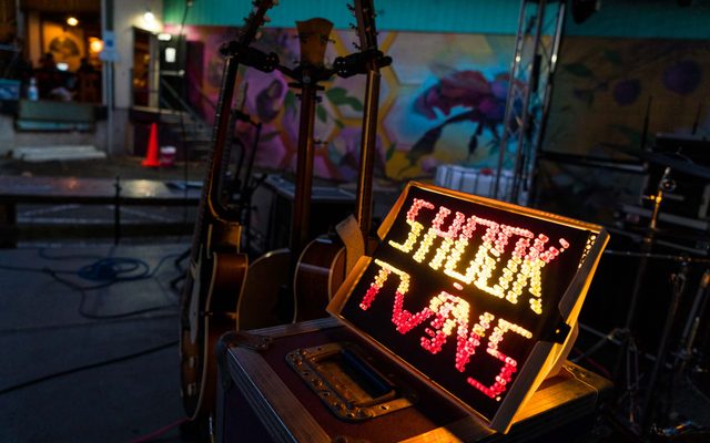 Image of light board which says 