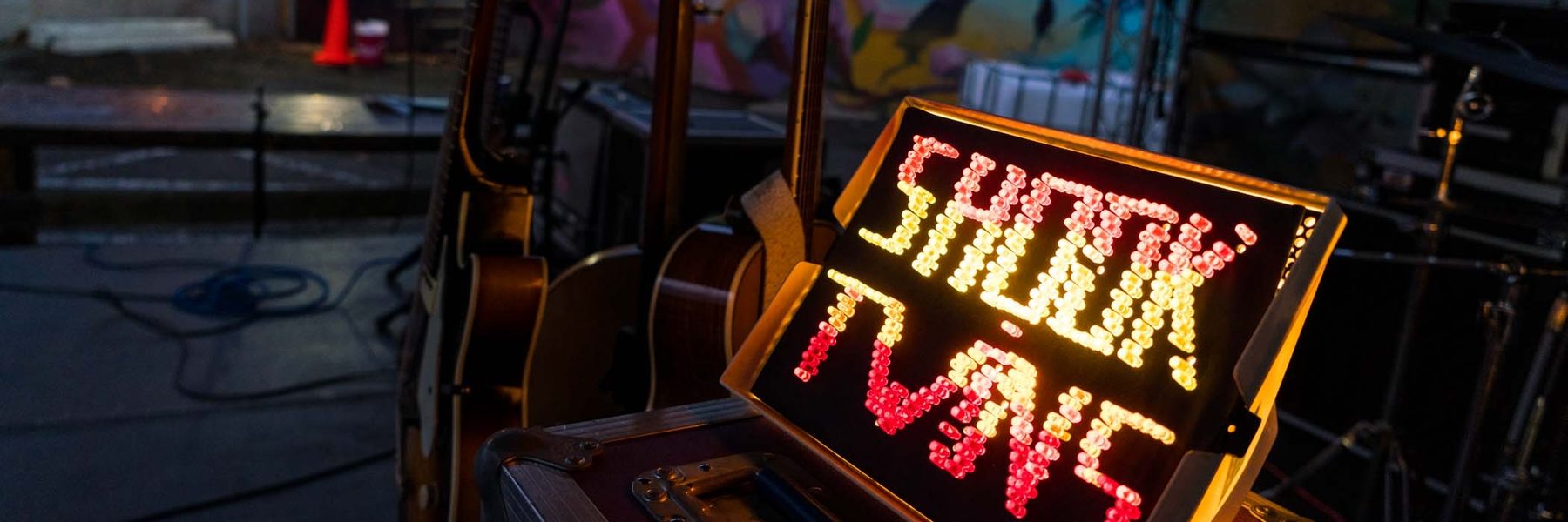 Image of light board which says 