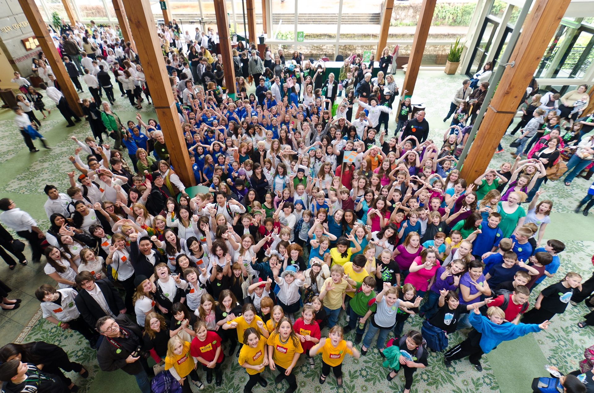 Group Sales: Image of Childrens Choir Festival gathered in Hult Center lobby