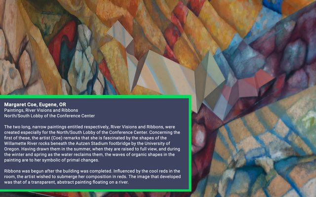 Lobby paintings at the Hult Center