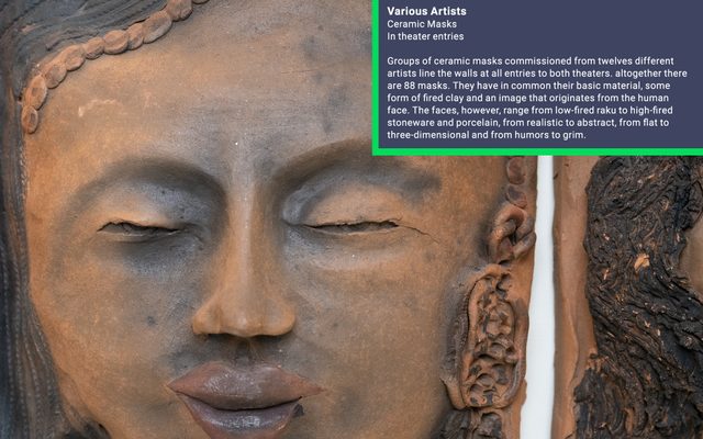 Image of ceramic masks at the Hult Center