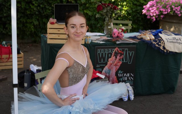 Ballet dancer sitting