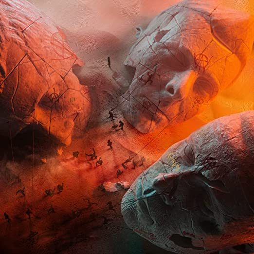 3 sculptures of the human head