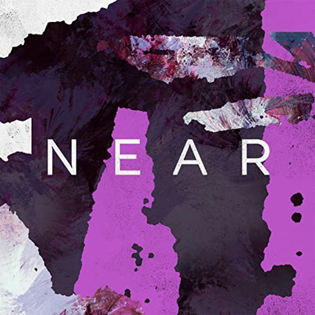 Various purple shade graphic image with white text centered 