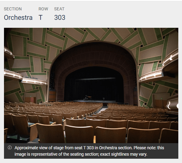 From Seat View of the Silva Stage