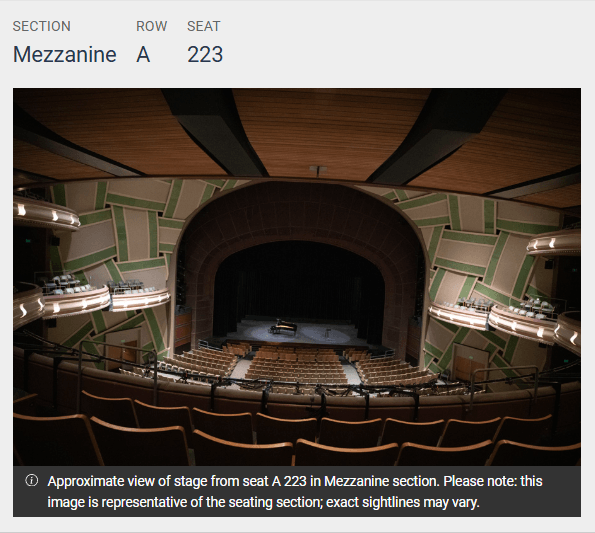 From Seat View of the Silva Stage