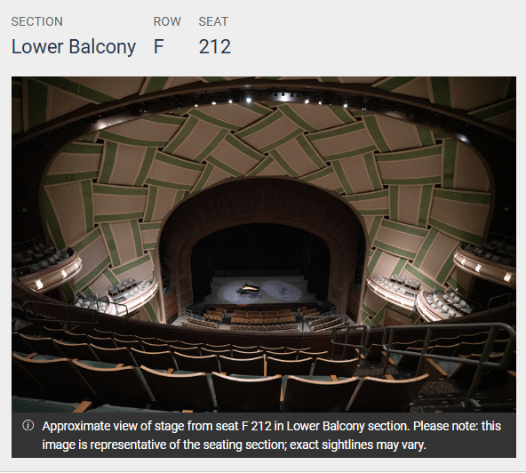 From Seat View of the Silva Stage