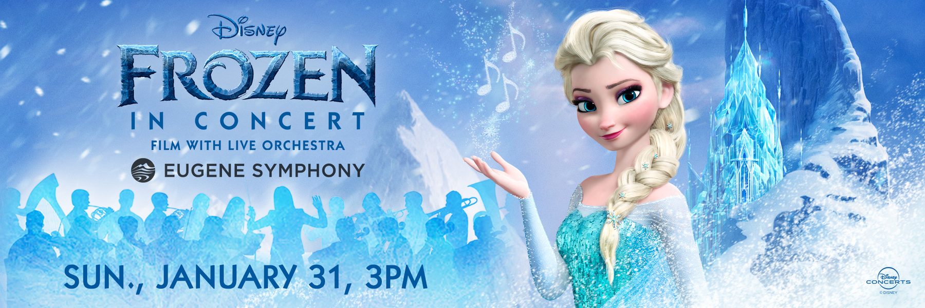 Disney Frozen in Concert Film with Live Orchestra - Eugene Symphony | Sunday January 31, 3pm